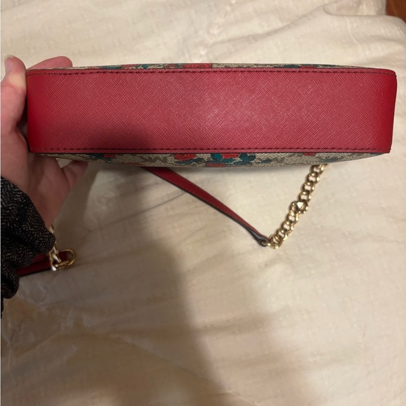 Michael Kors Red and Teal Floral Crossbody Bag - Picture 8 of 8